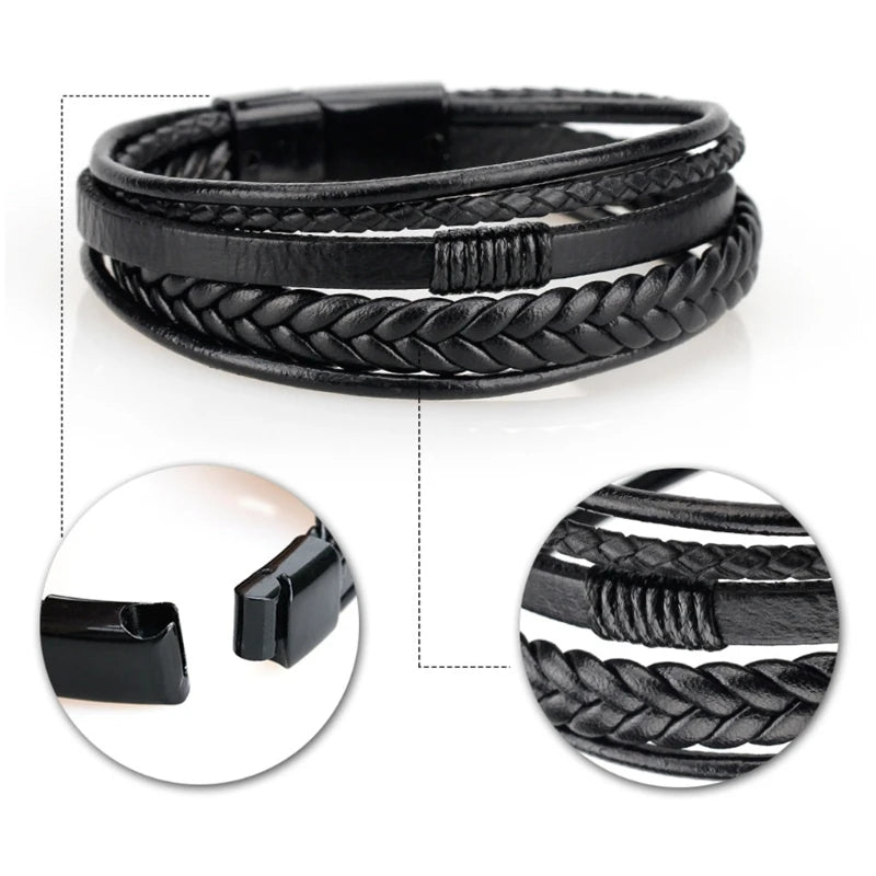 Urban Braided Leather Bracelet