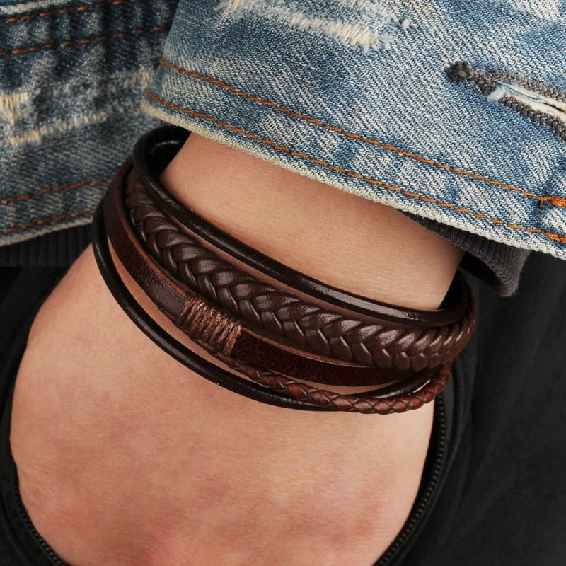 Urban Braided Leather Bracelet