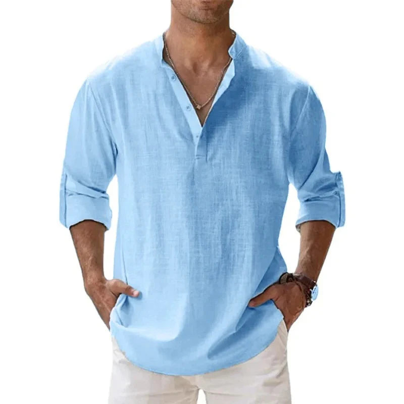 Riviera Linen Henley