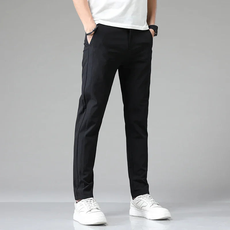 MetroFit Slim Trousers – Light Grey