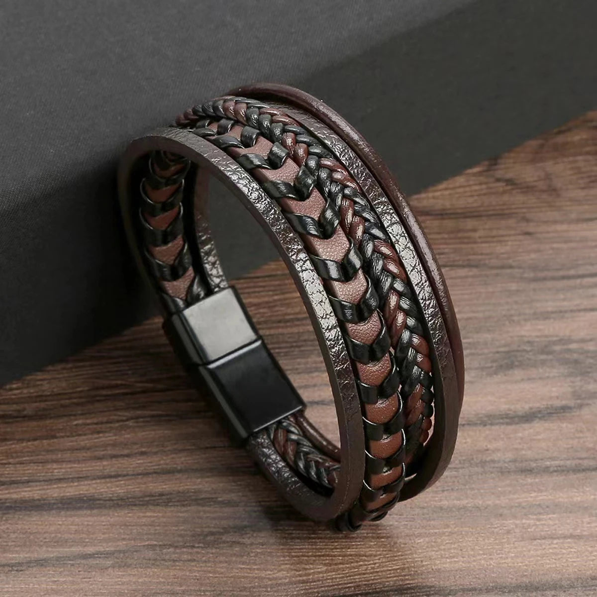 Triple Style Braided Leather Bracelets