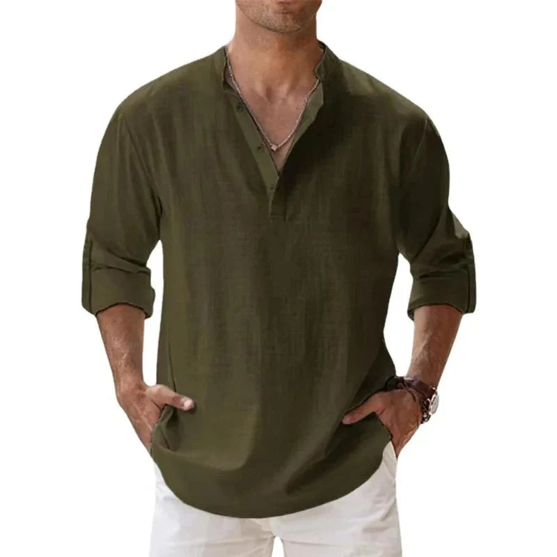 Riviera Linen Henley