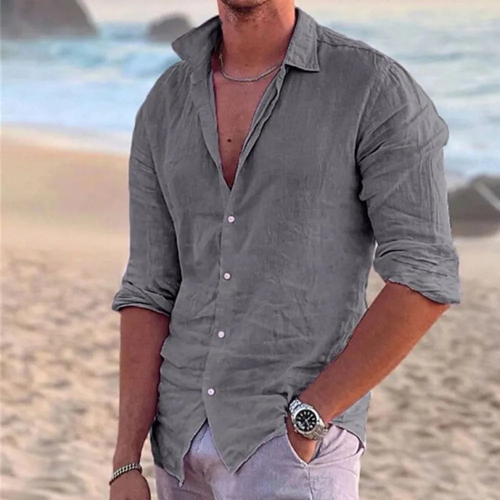 Oxford Rose Linen Shirt