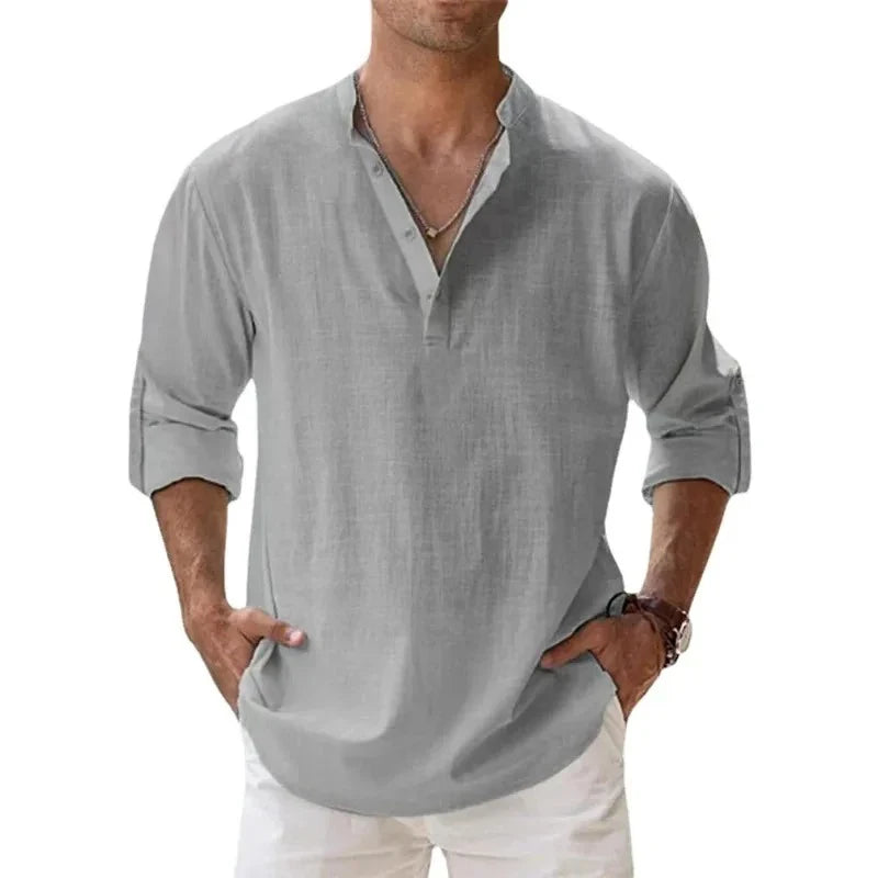 Riviera Linen Henley