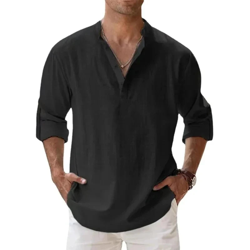 Riviera Linen Henley