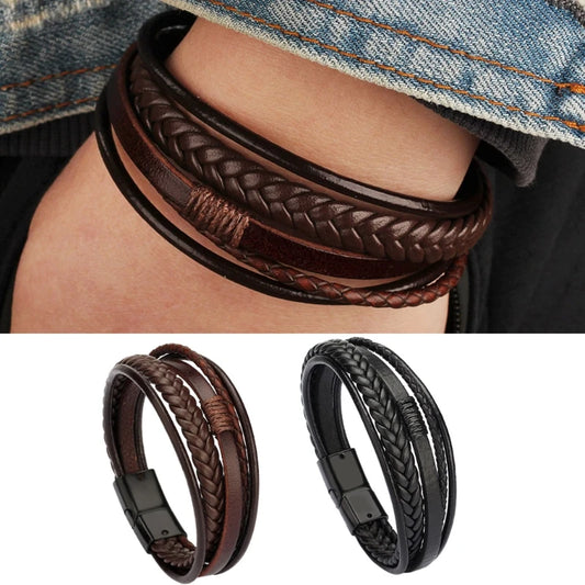 Urban Braided Leather Bracelet