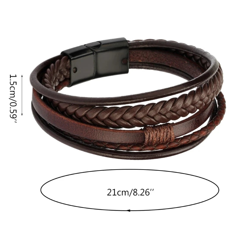 Urban Braided Leather Bracelet