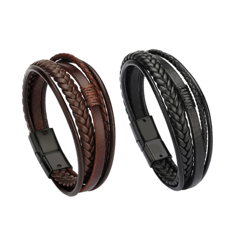 Urban Braided Leather Bracelet