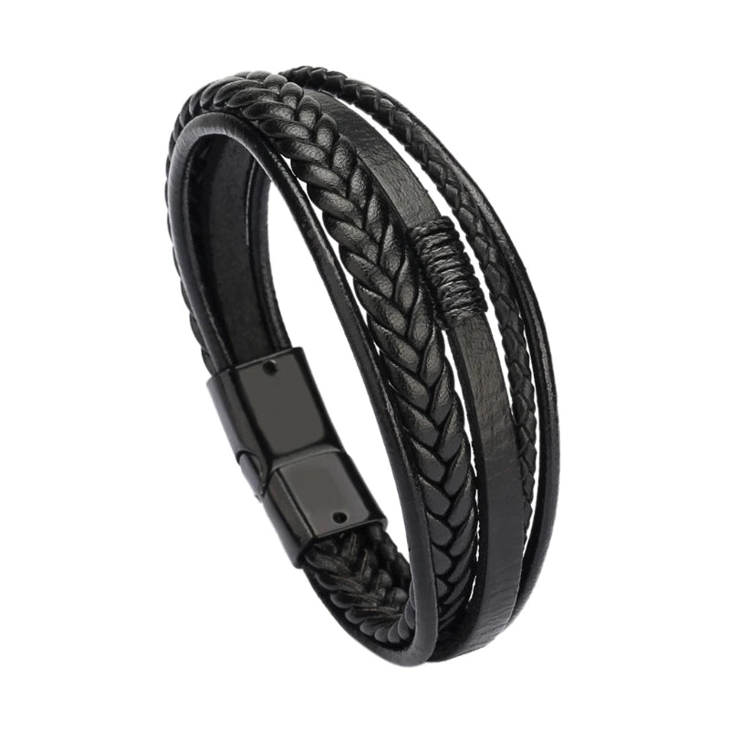 Urban Braided Leather Bracelet