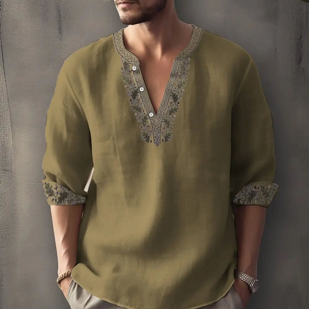 Midnight Royal Linen Shirt