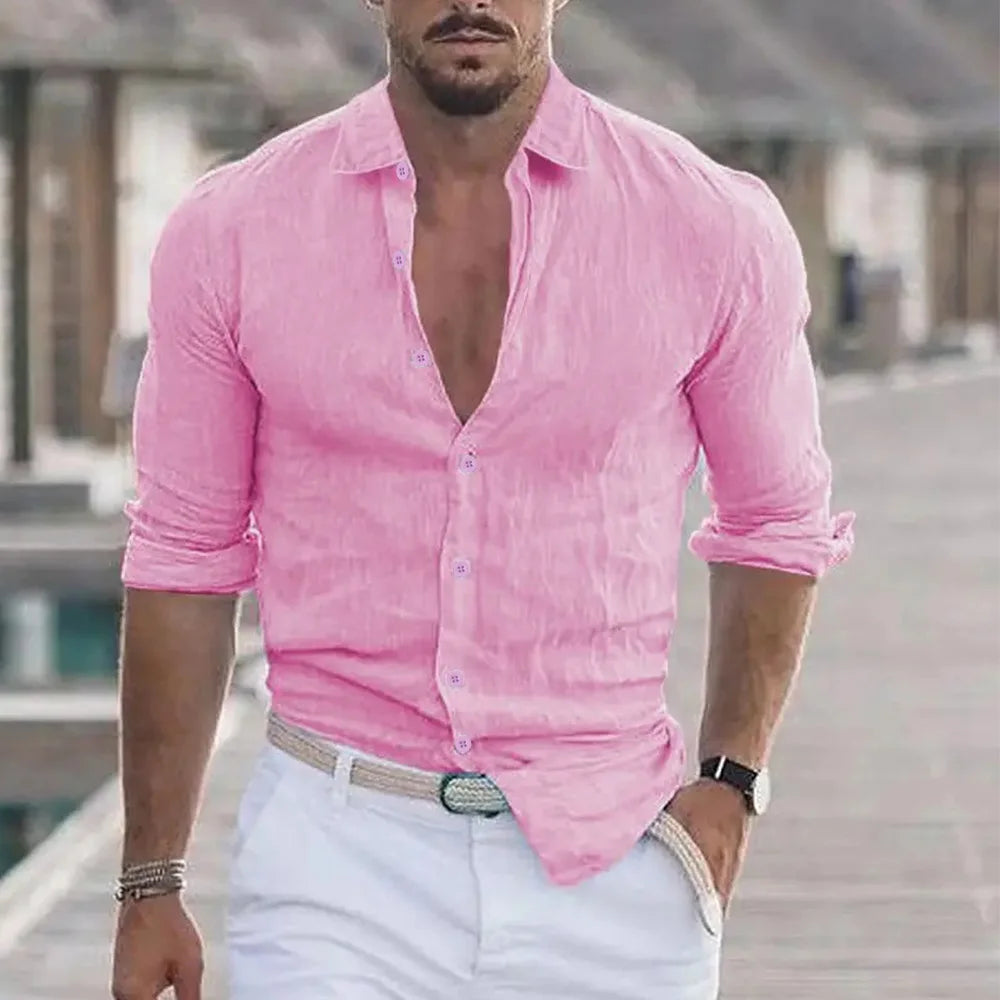 Oxford Rose Linen Shirt
