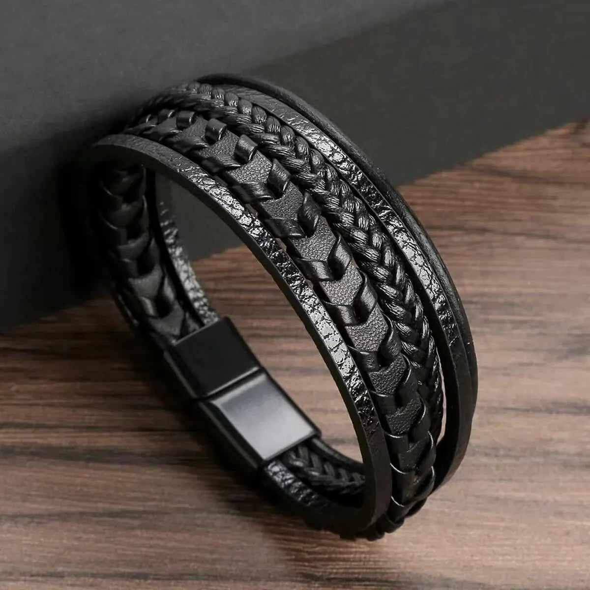 Triple Style Braided Leather Bracelets