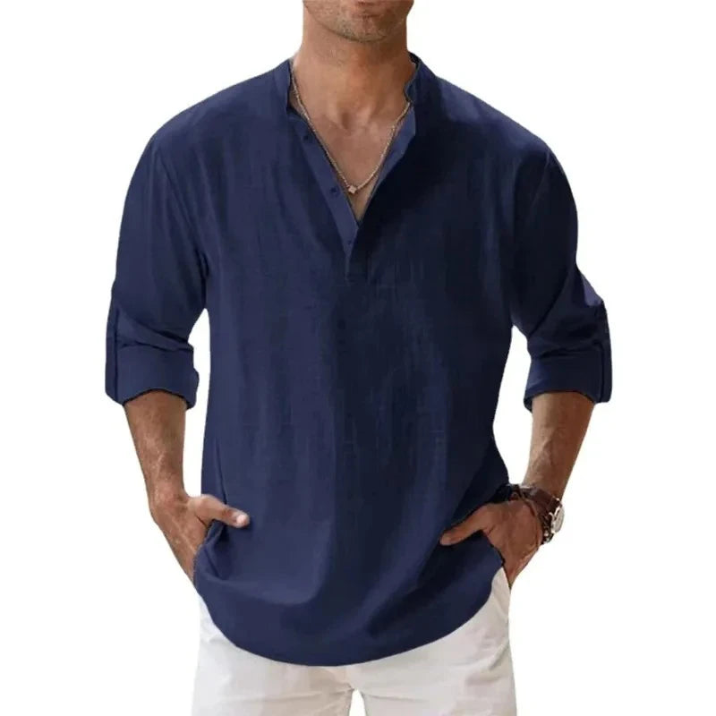 Riviera Linen Henley
