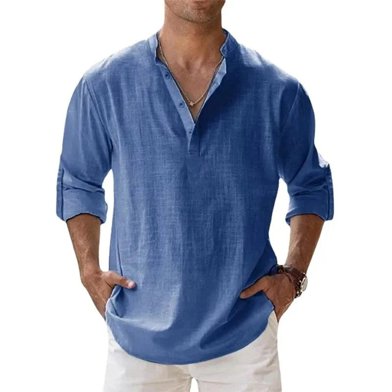 Riviera Linen Henley