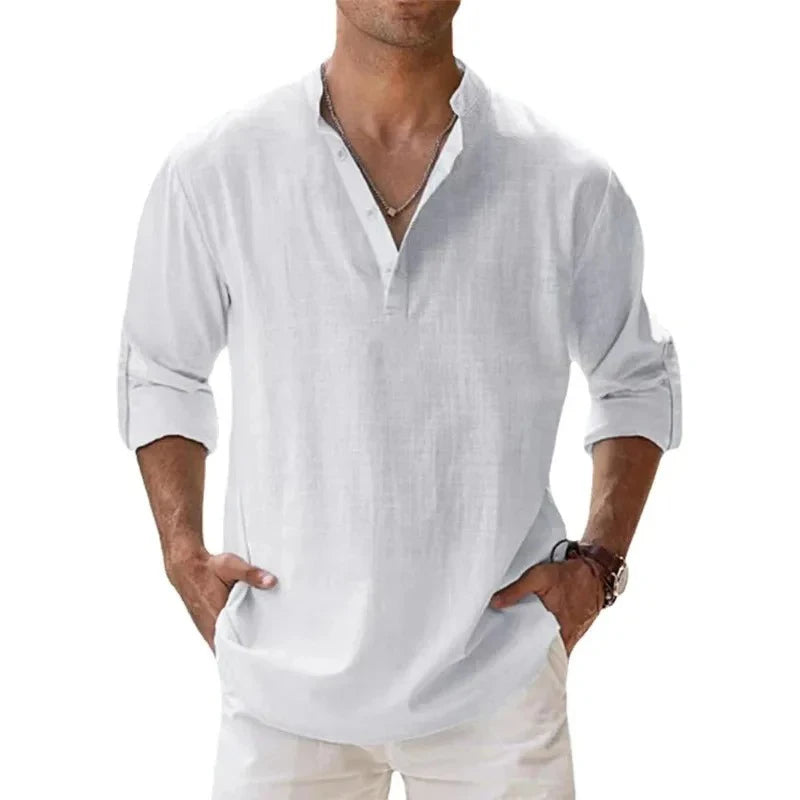 Riviera Linen Henley