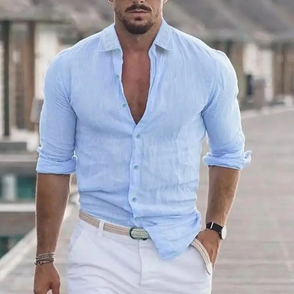 Oxford Rose Linen Shirt
