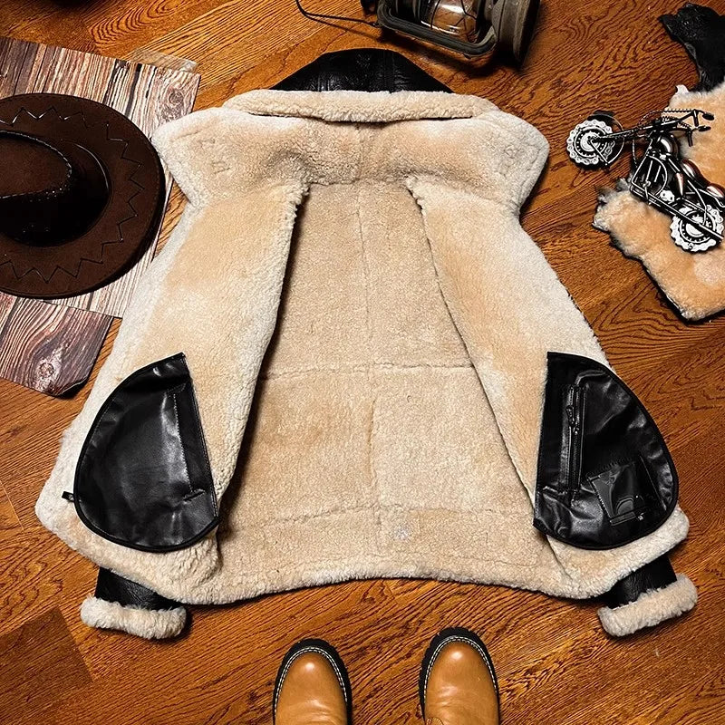 Heritage Shearling Aviator Jacket – Genuine Leather