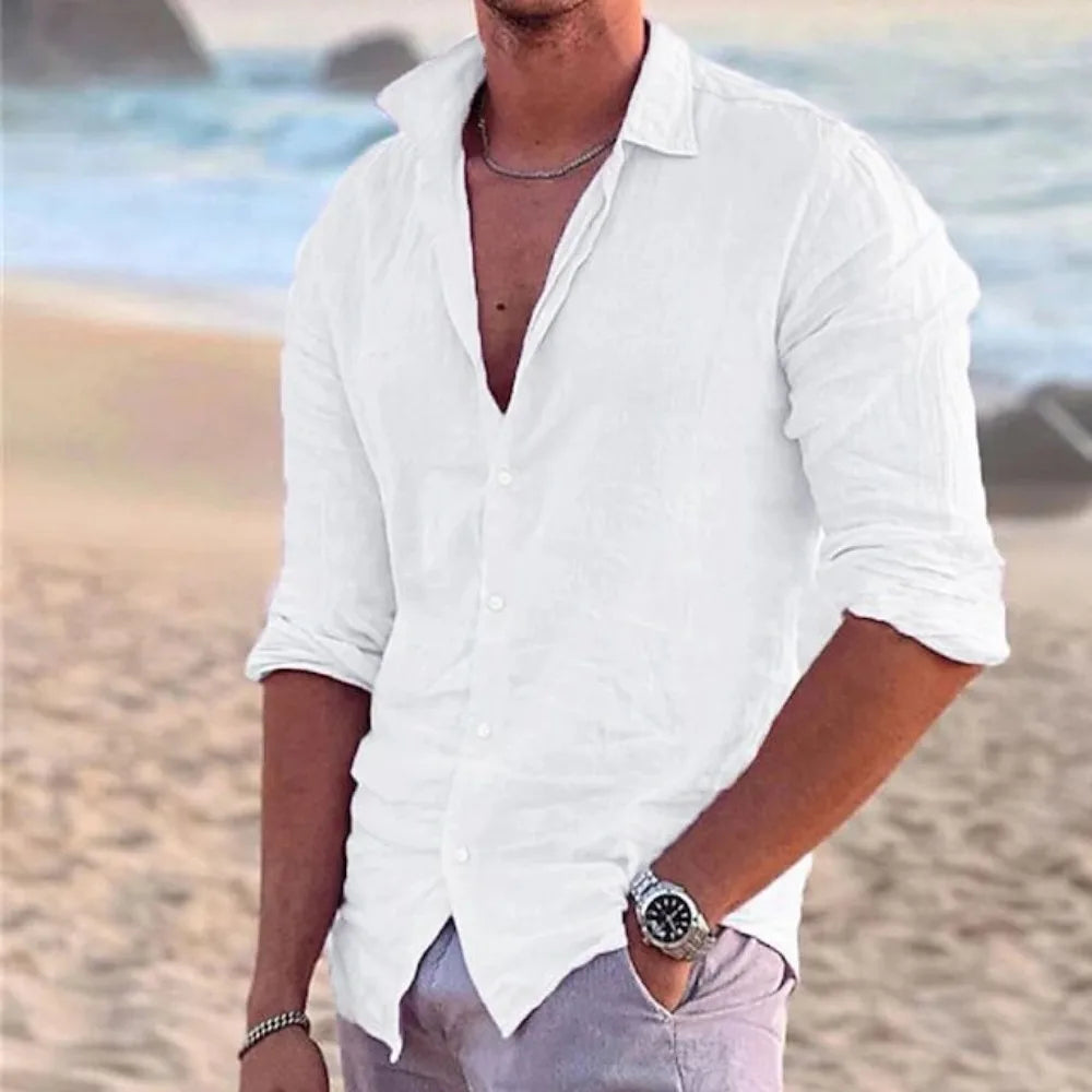 Oxford Rose Linen Shirt