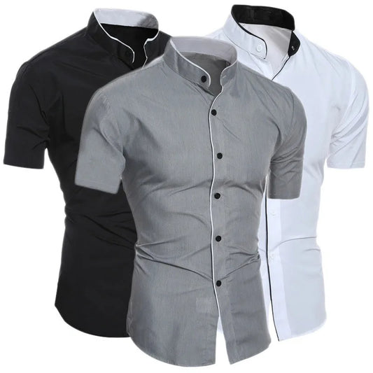 UrbanEdge Mandarin Collar Shirt