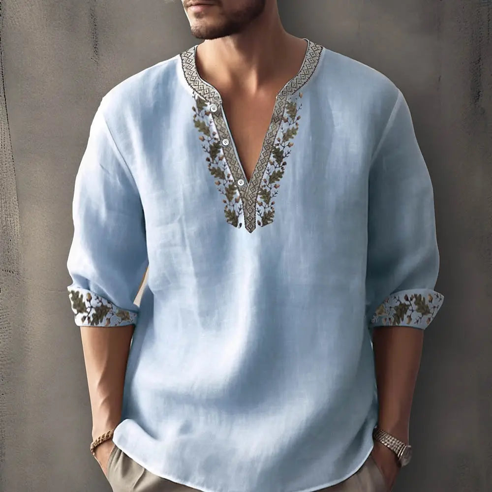 Midnight Royal Linen Shirt
