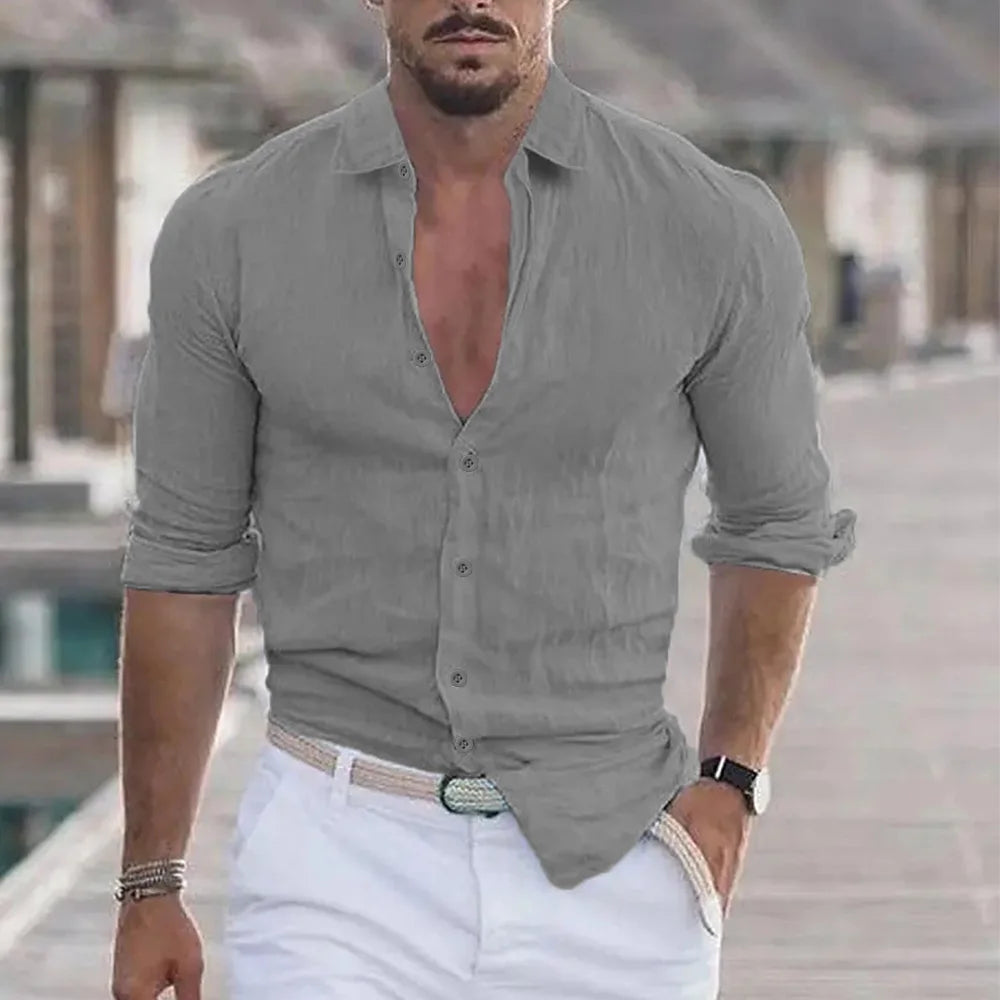 Oxford Rose Linen Shirt