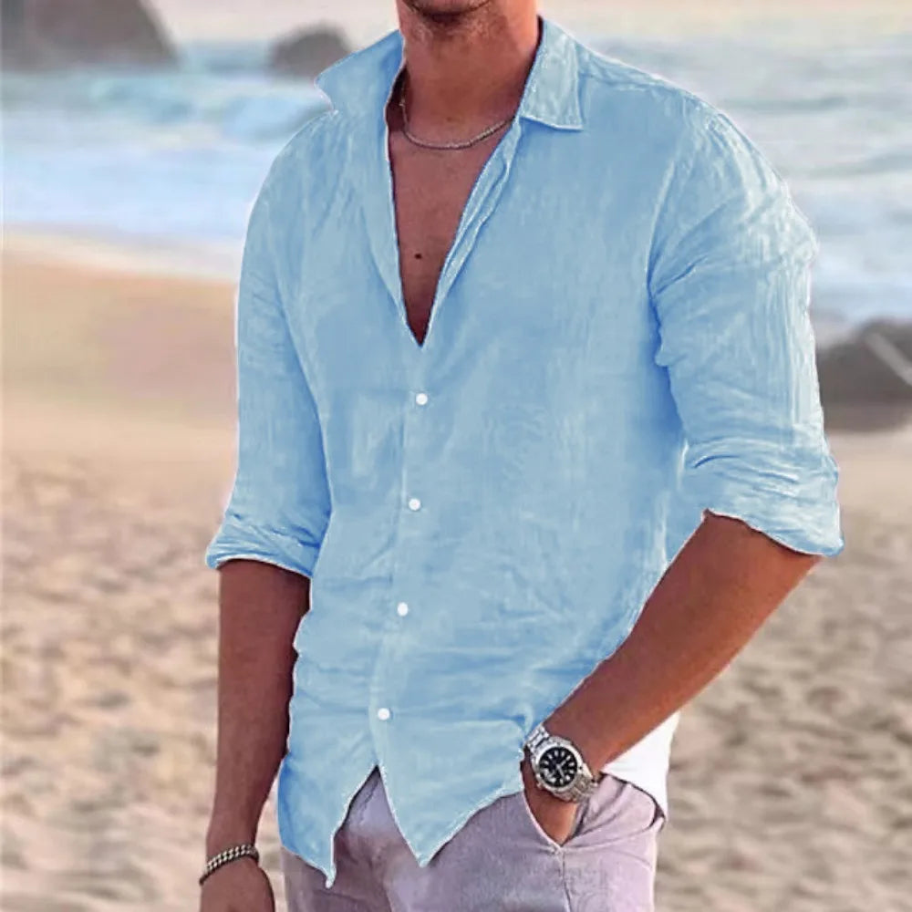Oxford Rose Linen Shirt