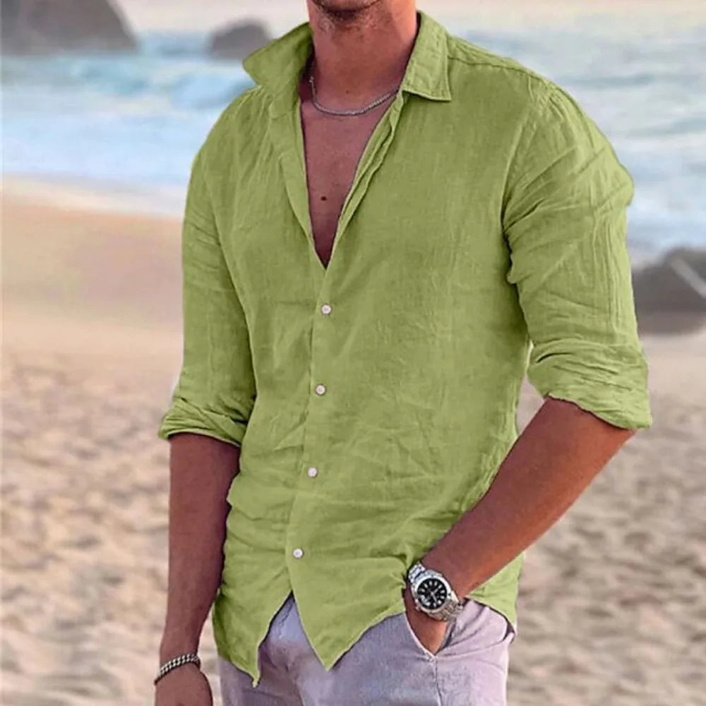 Oxford Rose Linen Shirt